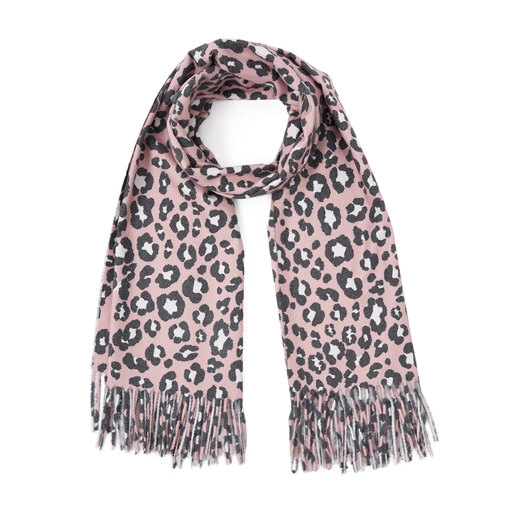 Tanie Metersbonwe 2019 moda zimowa klasyczny Leopard szalik kobiet Cuit Tassel utrzymać ciepły szalik damski
