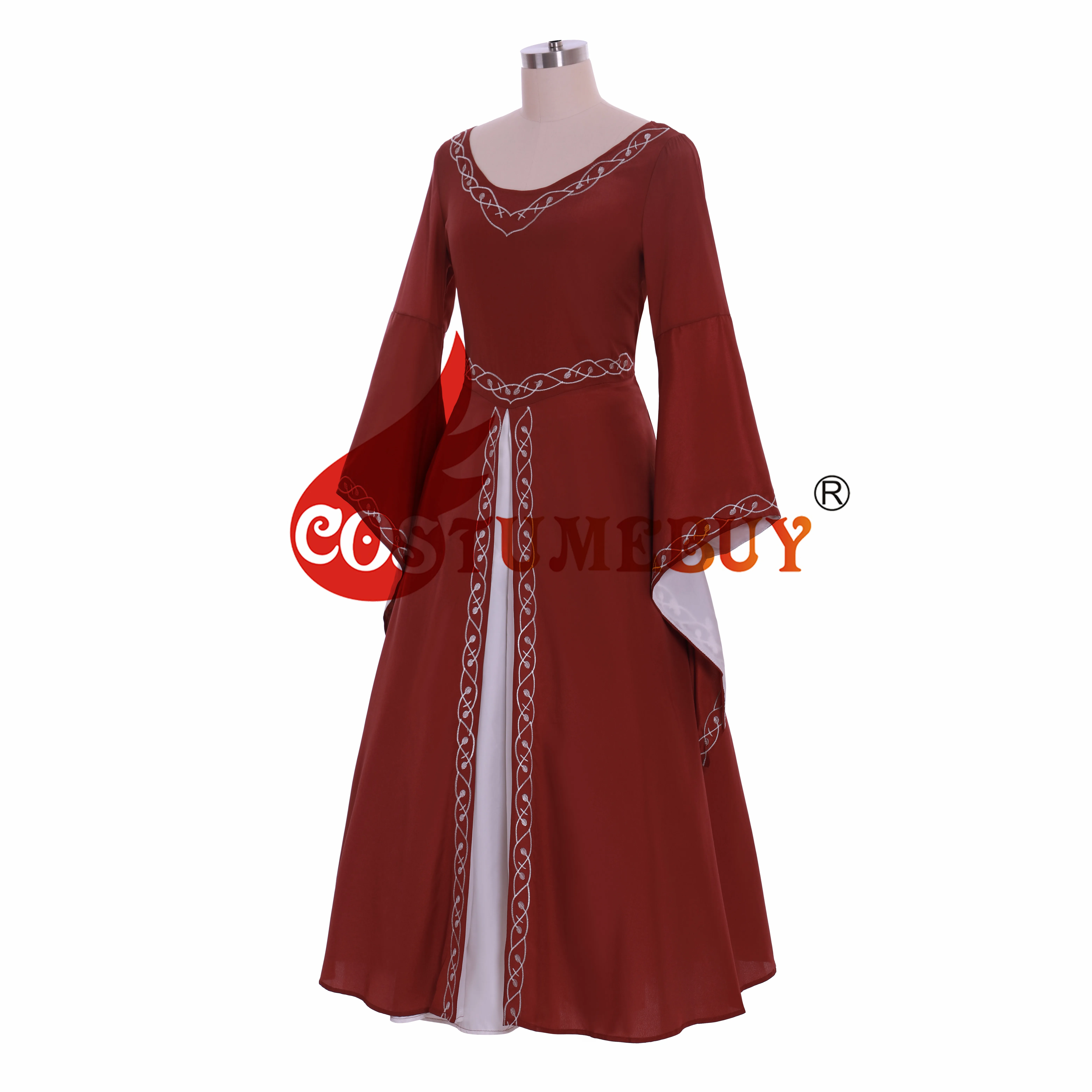 Costumebuy, средневековое платье, костюмы на Хэллоуин, для женщин, для косплея, Дворцовое благородное длинное платье, древнее платье принцессы с рукавами-колокольчиками