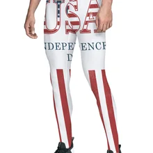 Американский флаг независимый день брюки мужские влагоотводящие скрытый карман контроль животика День благодарения износостойкость полная длина активный