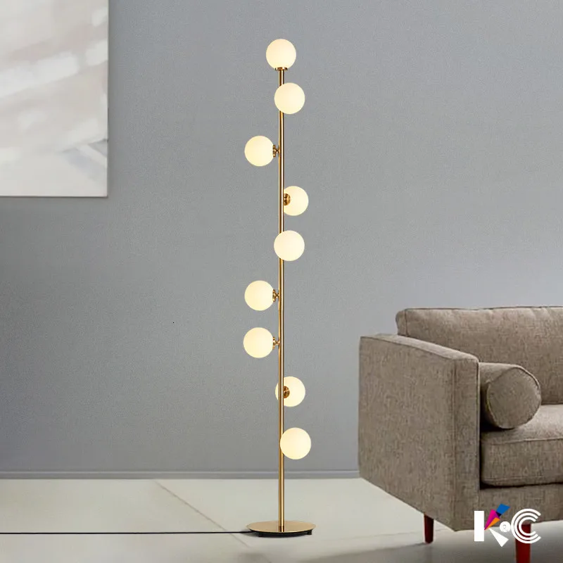 gold ball floor lamp