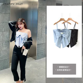 

Large Size Camisole 2020 Autumn New Products Bow Elastic Fold Underwear Camisole Large Size Dress Wholesale N7720