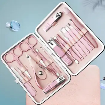 

Professional Pedicure Manicure Tool Kit Nail Clippers Set Acne File Eyebrow Scissors Tool Nail Needle For Salon Nail TrimmerCare