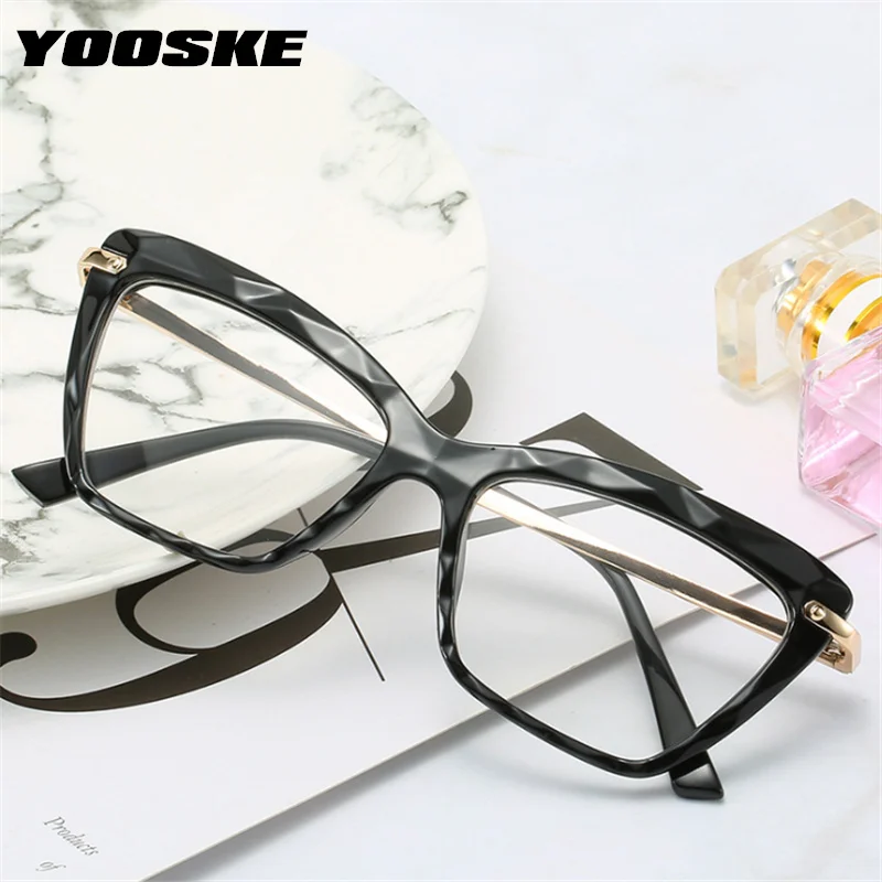 YOOSKE модные очки, оправа для женщин, трендовые стили, фирменный дизайн, оптическая близорукость, компьютерные очки, прозрачная Оправа очков