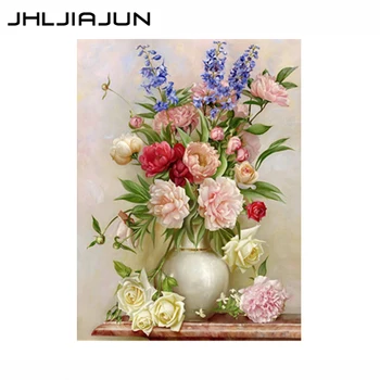 

JHLJIAJUN painting by numbers Kits HandPainted Flower Painting Art Gift DIY Dawing On Canvas Home Decoration