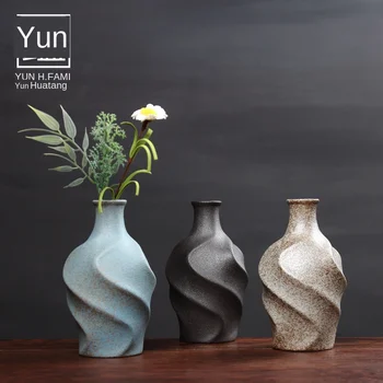 

Personalized Handmade Vintage Coarse Pottery Mini Small Vase Ceramic Vase Artificial Dried Flower Vase Creative Flower Pot