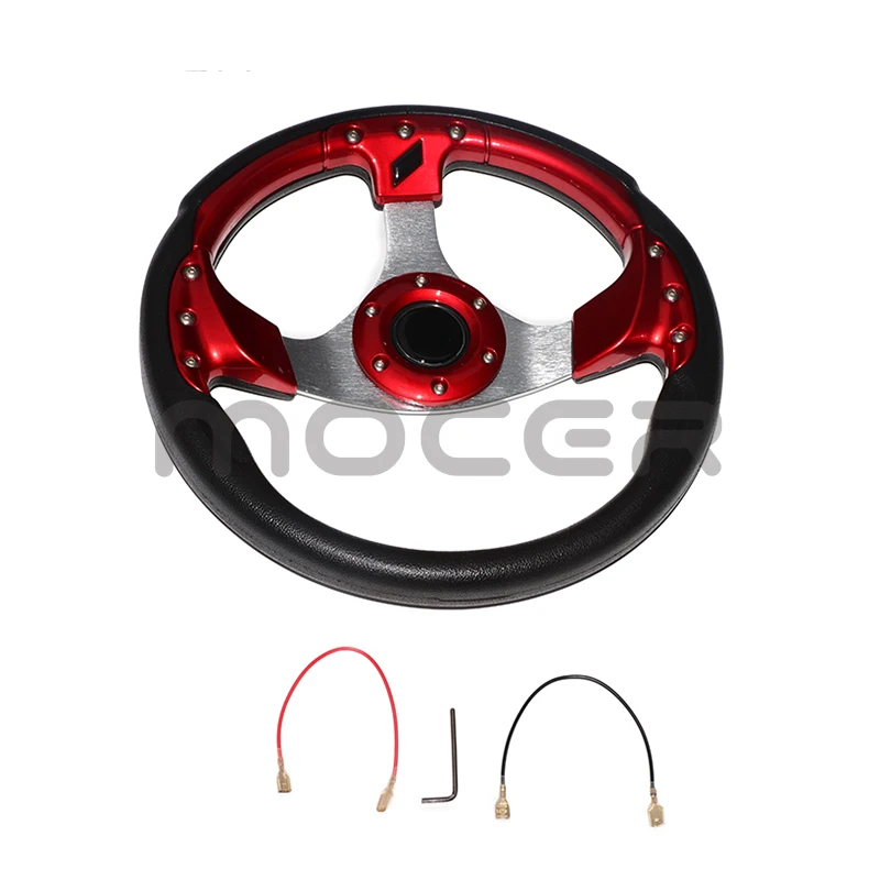 12 5 &quot320 мм Golf Cart руль с роговым переключателем синий 6 отверстий подходит для Go Kart