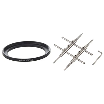 

Camera Repairing 46mm to 52mm Metal Step Up Filter Ring Adapter & Curved Tips DSLR Camera Lens Spanner Wrench