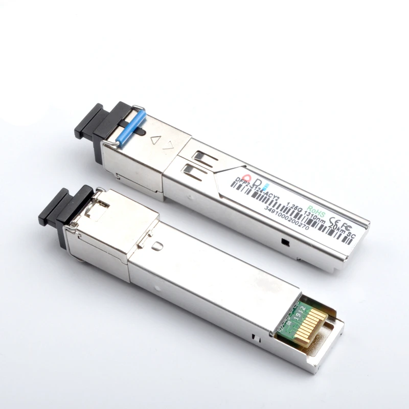 SC SFP волоконно-оптический модуль промышленного класса-40~+ 80 по Цельсию 1.25G20KM 1310/1550nm одиночный SFP Совместимый оптический модуль 5 пар