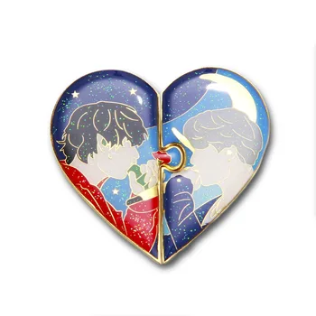 

KPOP Heart Enamel Pin Vkook V Junkook Badge Bangtan Boys Pins Metal Badges Brooch Accessories Jewelry Gift for Fans