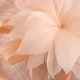 Королевский синий и зеленый Sinamay чародей millinery с пером Коктейльная шляпа свадебные головные уборы Новое поступление Высокое качество Многоцветный - Цвет: Шампанское