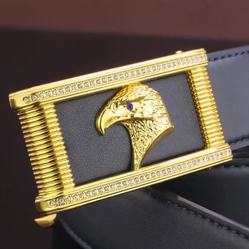 

High Quality Fashion Automatic buckle luxury Famous brand designer genuine leather Waist Strap blue Cowskin Strap ceinture homme