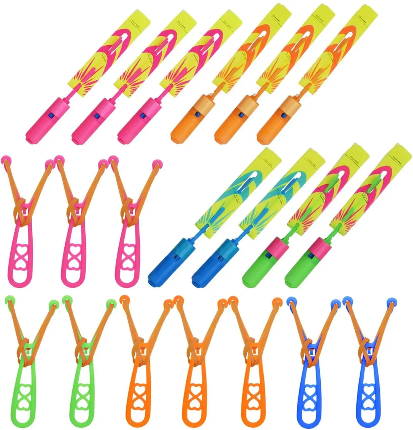 

Rocket Slingshot Flying Copters with Led Lights, Slingshot Copters Toy for Kids, Summer Outdoor Game LED Slingshot