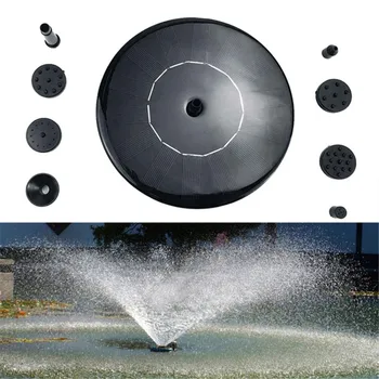 

Upgrade Model Round Solar Fountain Water Pump Anti Clogging Flow Control Garden Pool Pond Watering Floating Pump Fountains Decro
