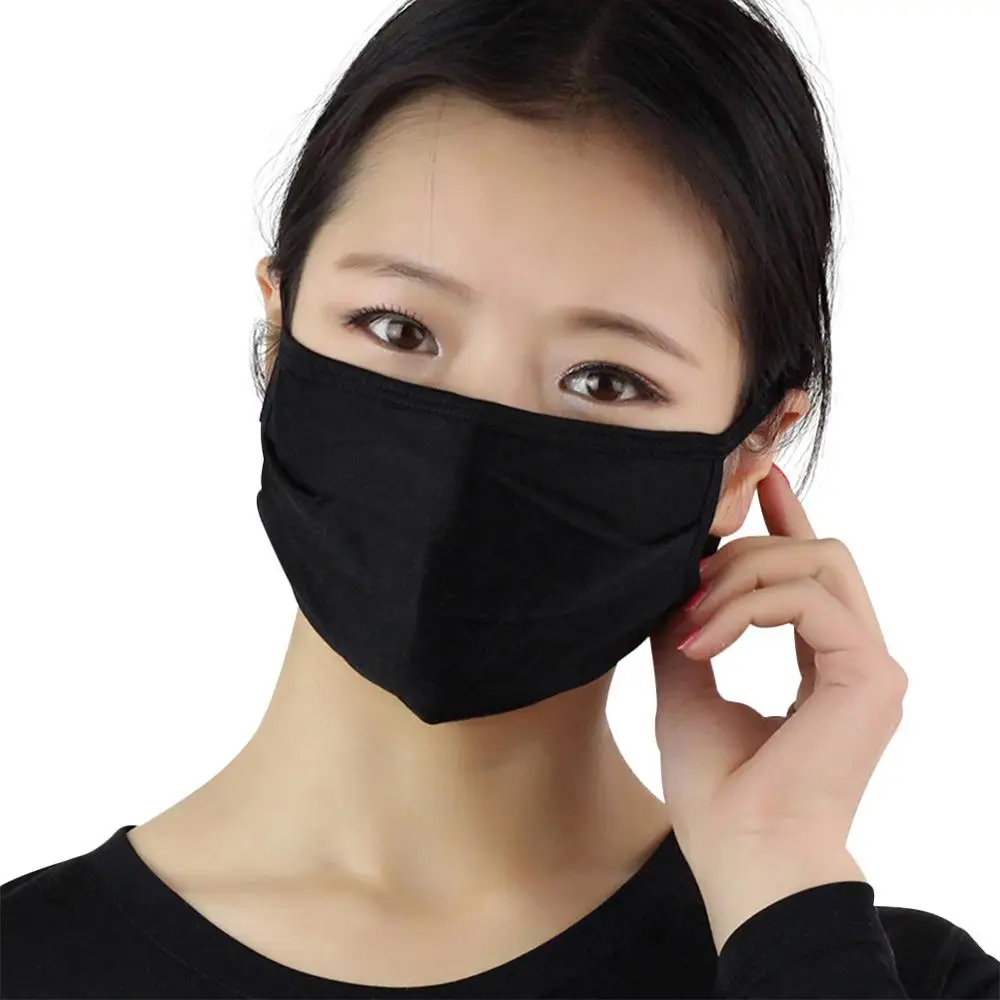 

5pcs/lot Unisex Anti Dust Summer Silk Mask 2 Layered Breathable Sun Protection Knitted Earloop Mouth Mask Outdoor Face Cover