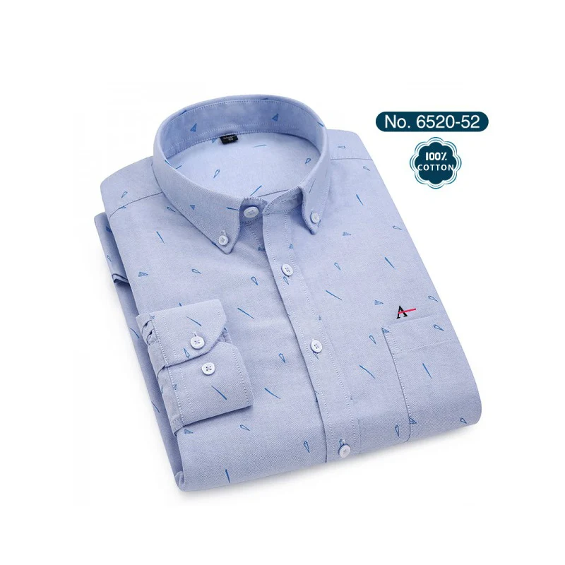 Новинка года. Качественные мужские рубашки в полоску ARAMY Camisa. Мужские рубашки с вышивкой - Цвет: 6520-52(13)