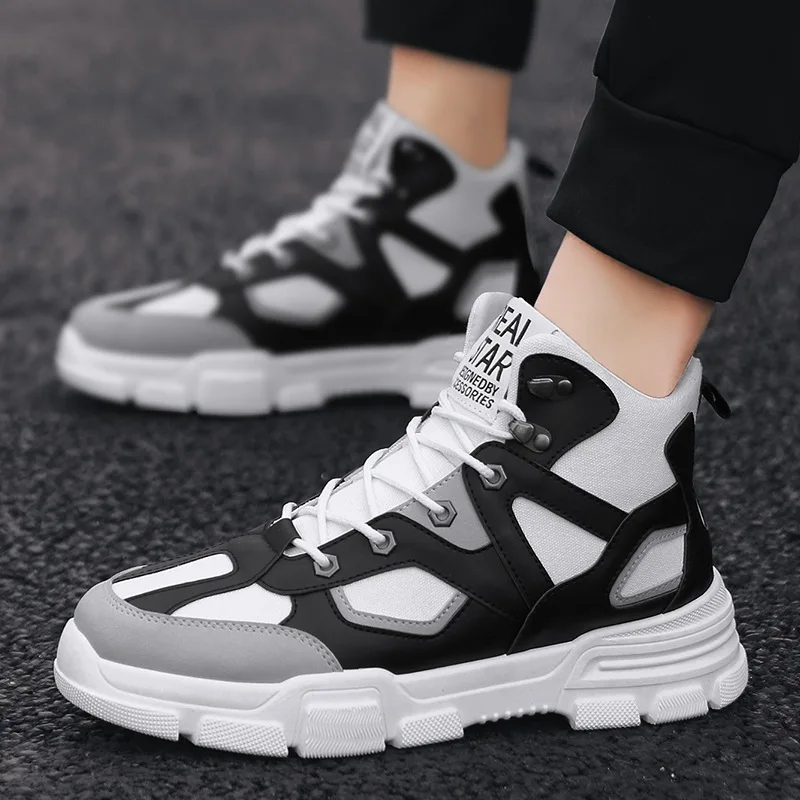 

Hight-top Versatile plus Velvet Martin Boots 2019 Autumn & Winter MEN'S SHOES Worker Boot Fashion Casual Anti-slip Elevator Shoe