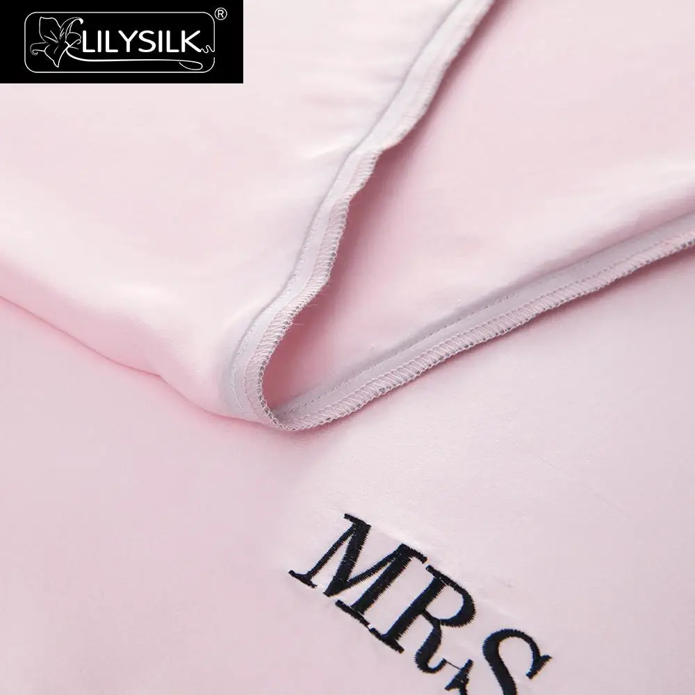Lilysilk 19momme шелковые наволочки с монограммой для пара роскошных Красота чистый 100 натурального На молнии;