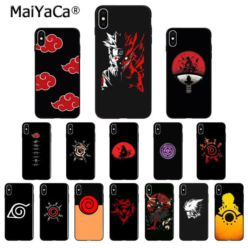 MaiYaCa Наруто Логотип глаза Учиха Итачи мягкий чехол для телефона из ТПУ для iPhone X XS MAX 6 6S 7 7plus 8 8Plus 5 5S XR 11 11pro max чехол