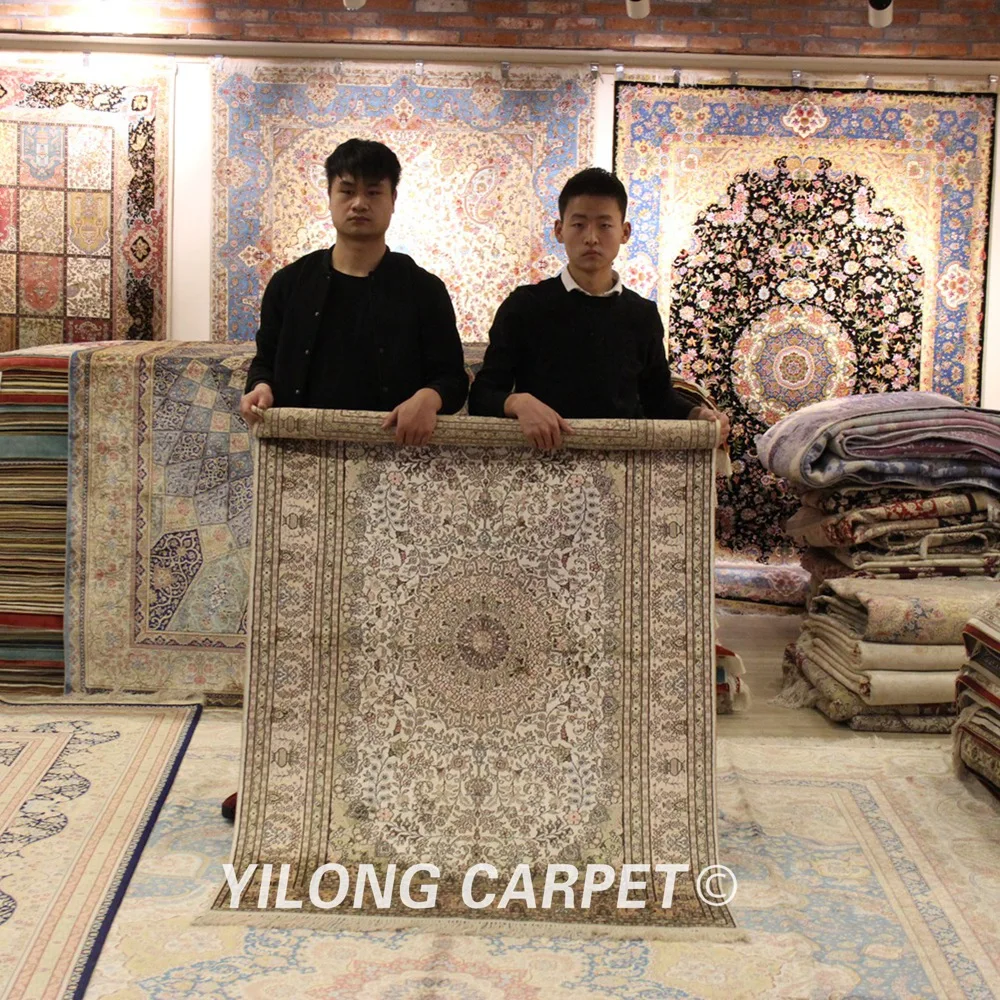 YILONG 4'x6' персидский ковер антикварная вещь полосатый ковер ручной работы(WY345A4x6