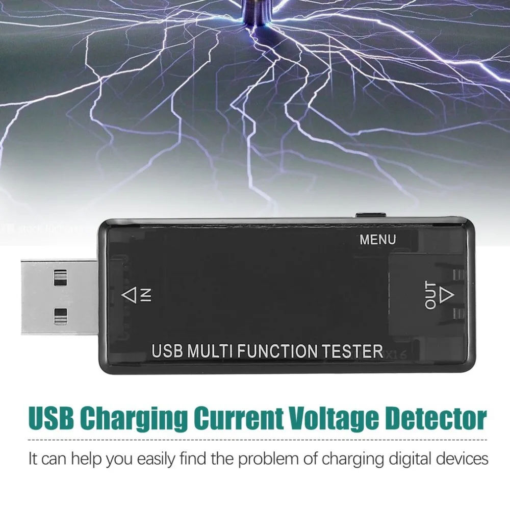 QC2.0/3,0 быстрой зарядки Зарядное устройство 4 V-30 V Напряжение прибор для измерения тока Вольтметр детектор с ЖК-дисплей Дисплей Напряжение