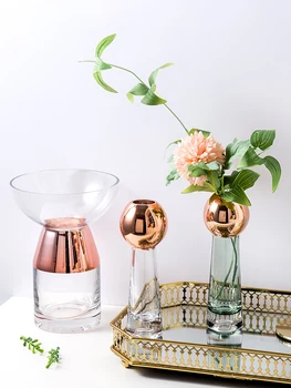

Nordic Decoration Home Living Room Decoration Vase Terrarium Glass Containers Wedding Vase Home Decoration Accessories