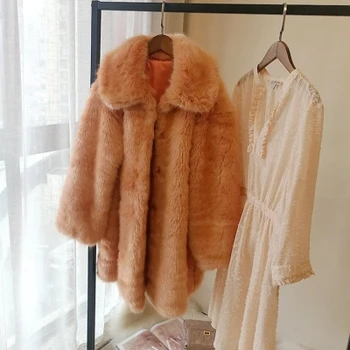 

2019 New Style High-end Fashion Women Faux Fur Coat S82