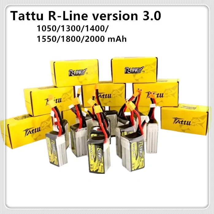 Tattu R-Line Version 3.0 V3 1300/1400/1550/1800/2000mAh 120C 4S 6S 4.2V Lipo Battery XT60 Plug FPV Racing Drone RC Quadcopter | Игрушки и