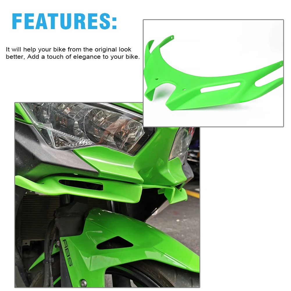 Ninja400/250 передний обтекатель аэродинамический крыло наконечник клюв расширение верхней фары Крышка для KAWASAKI NINJA 250 NINJA 400
