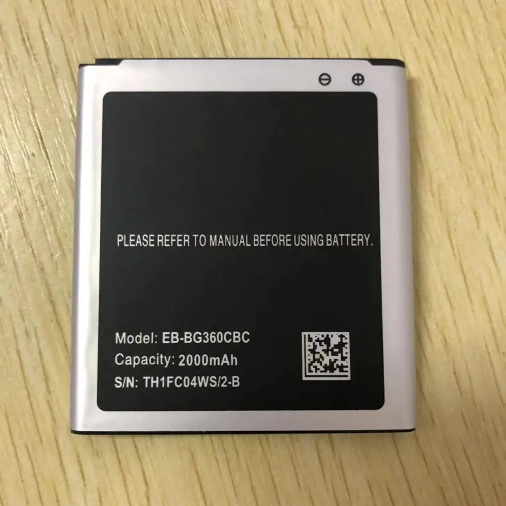 Черный 10 шт. аккумулятор Samsung Galaxy CORE Prime G3606 G3608 G3609 J2 натуральная EB-BG360BBE EB-BG360CBE EB-BG360CBC - Цвет: Черный