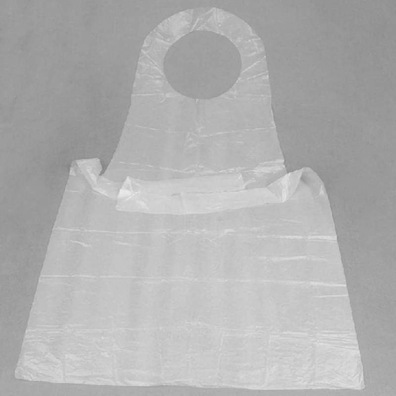 10Pcs/set Disposable Plastic Aprons Cleaning Apron Transparent Aprons Women Cooking Use Men Kitchen Apron Home cleaning Apron