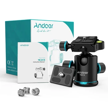 

Andoer TB81X Tripod Ball Head for Tripod Monopod Slider DSLR Camera 360 Degree Rotating Panoramic Ball Head Max. Load 8Kg