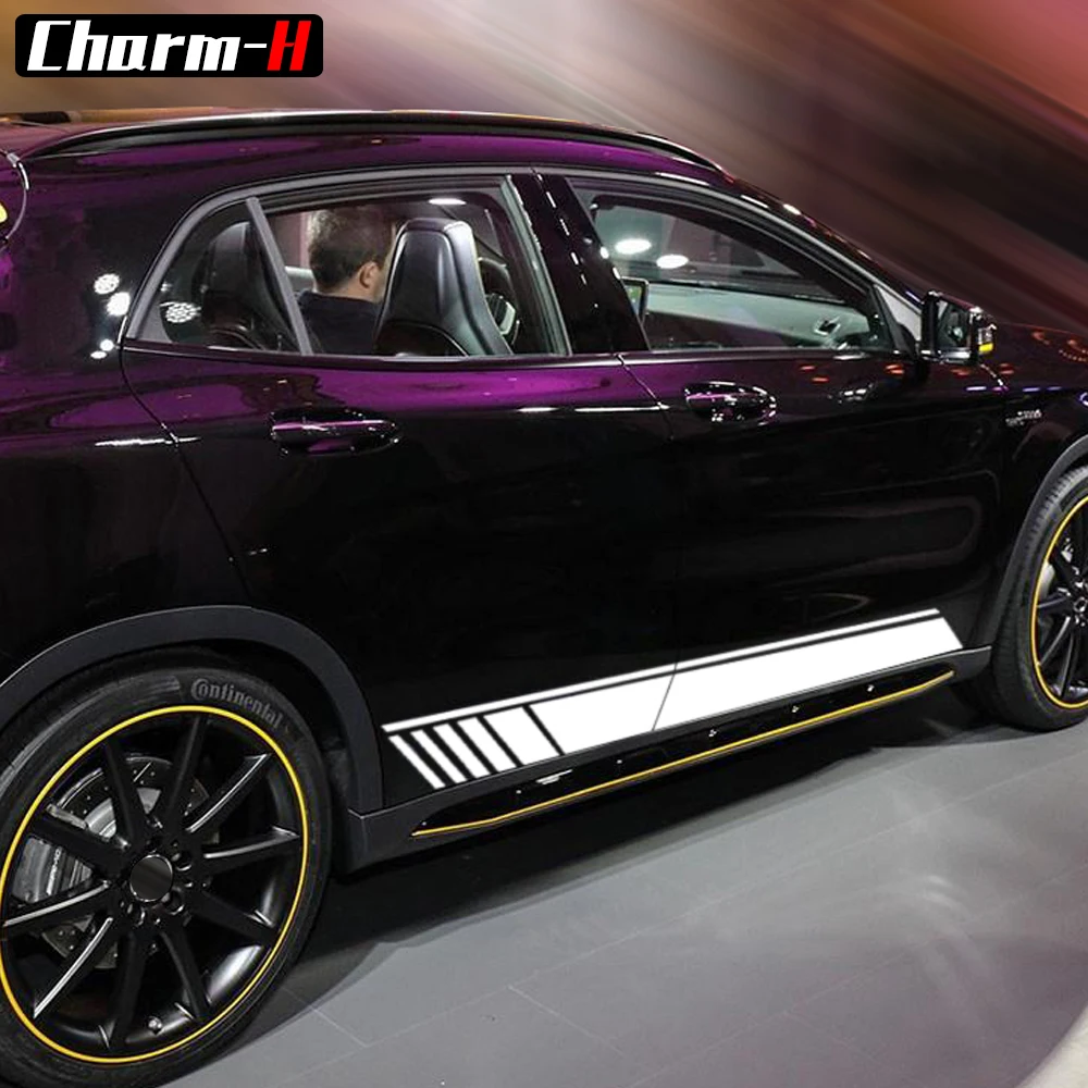 Edition 1 Style Side Stripe Skirt Sill Door Side Decal Sticker for Mercedes Benz GLA Class X156 GLA45 AMG GLA180 200 250