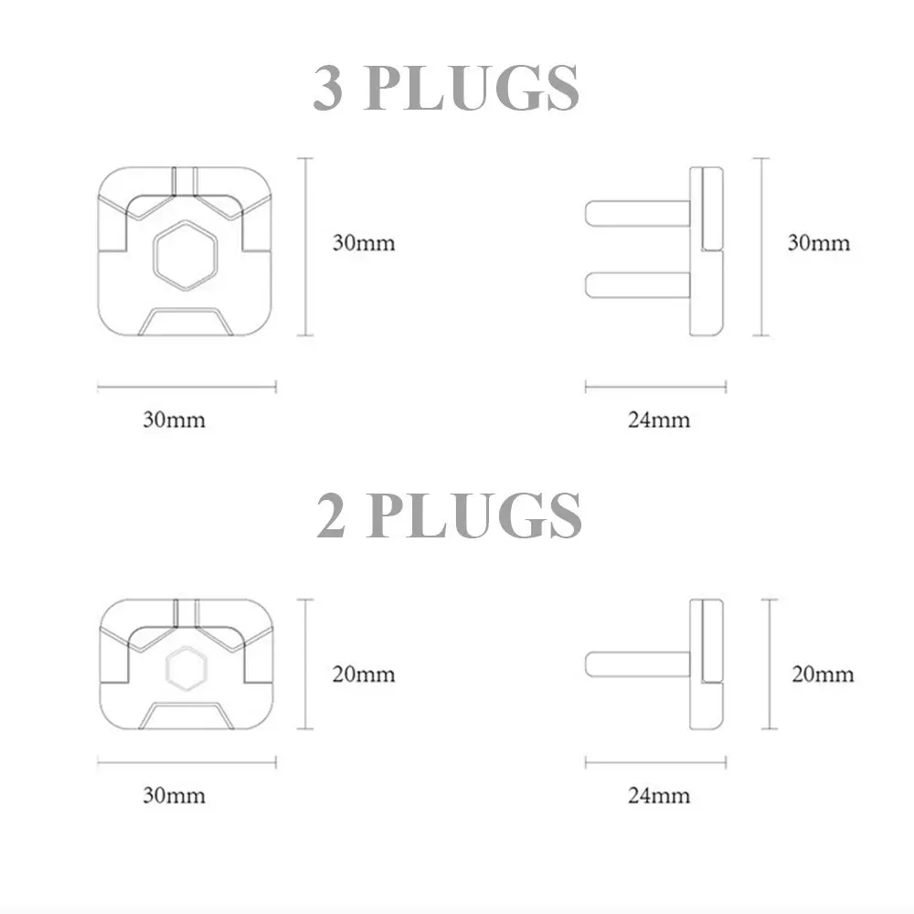 Electrical Outlet Two Holes Baby Safety Guard Protection Cap Protector Cover Socket Power Protect Covers Anti Electric Shock