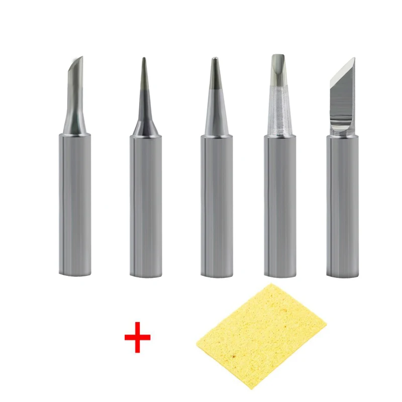 

Dusco.E 5 pcs/lot 900M Solder Iron Tip Kit Lead-free Welding Tips for 937 878D 898D 852D 936 Soldering Rework Station Tools