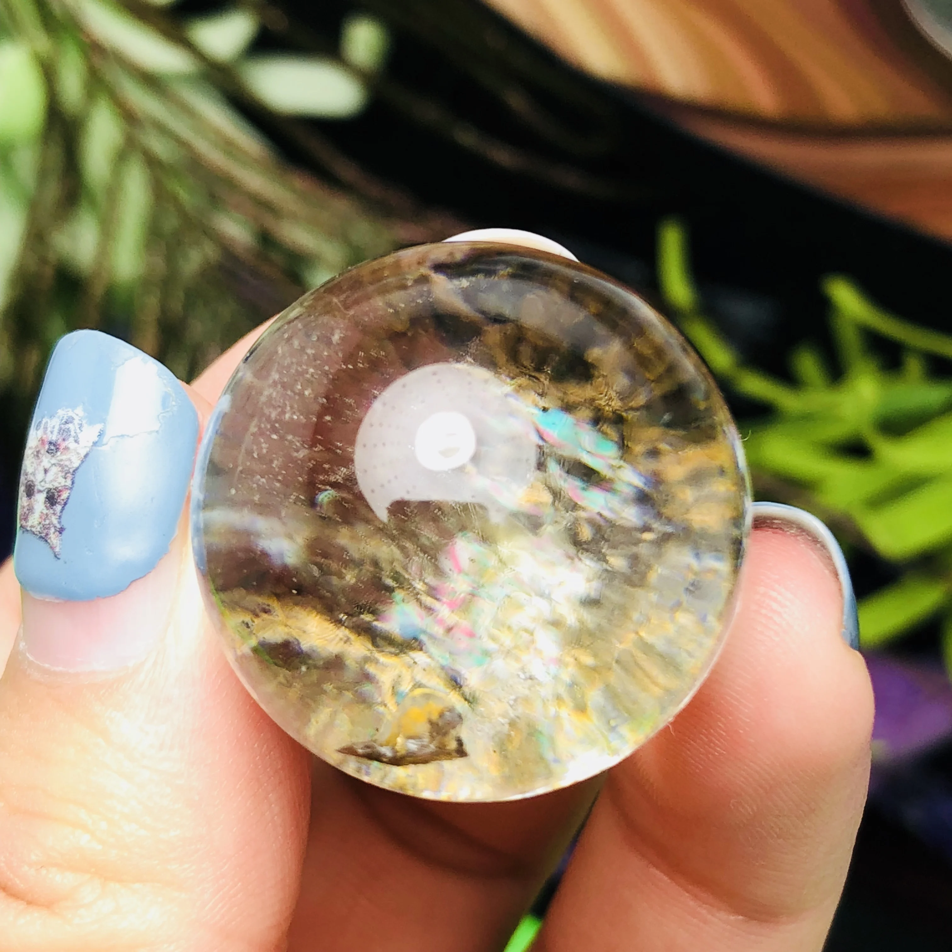 Unique!Nature forms green ghost forest crystal beads, beautiful crafts