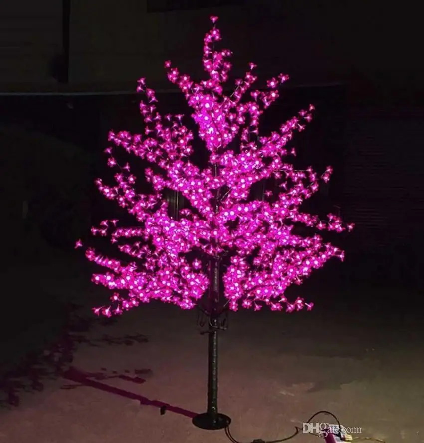 1,5 м светодиодный светильник с искусственным цветком вишни Рождественский светильник 480 шт. светодиодный светильник 110 В переменного тока непромокаемый Сказочный садовый Рождественский Декор - Цвет: Розовый