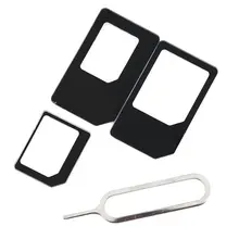 ONLENY 4 в 1 комплект адаптеров для сим-карты Micro standard SIM адаптер для iPhone 5 5S 6 7 4 для samsung S8 S7 S6 plus