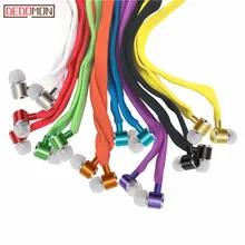 Наушники-шнурки, супер бас наушники, металлическая гарнитура, стерео наушники, наушники для бега, спортивные наушники с микрофоном, fone de ouvido