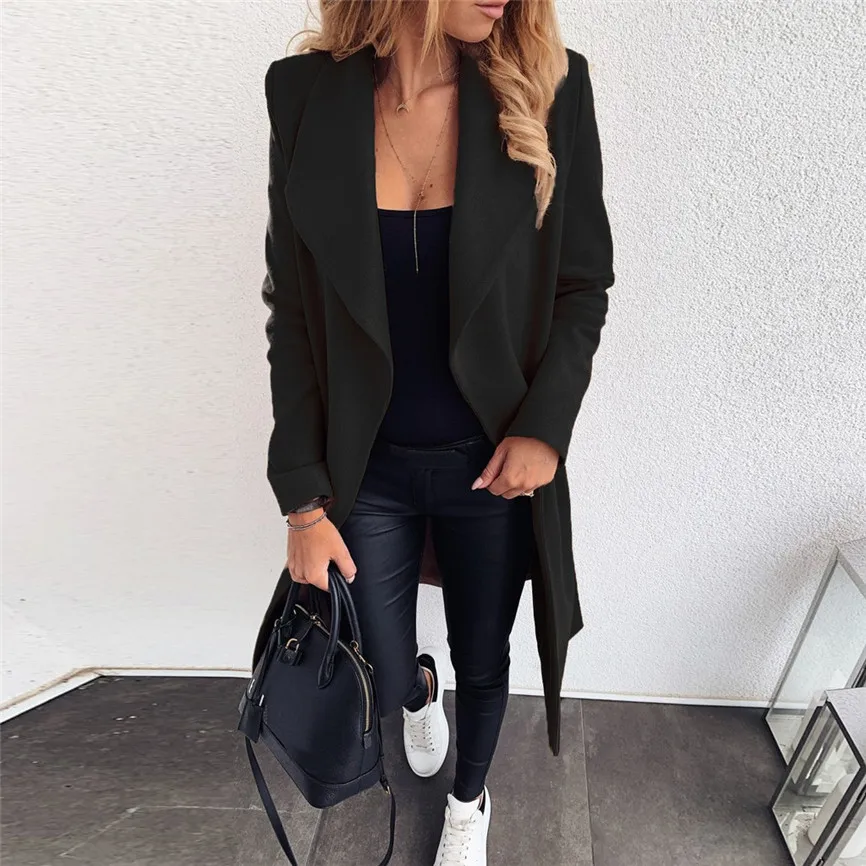 Women Jackets And Coats Size Plus Women Long Sleeve Hairy Open Front Short Cardigan Suit Jacket Solid Long Coat Jackets Women