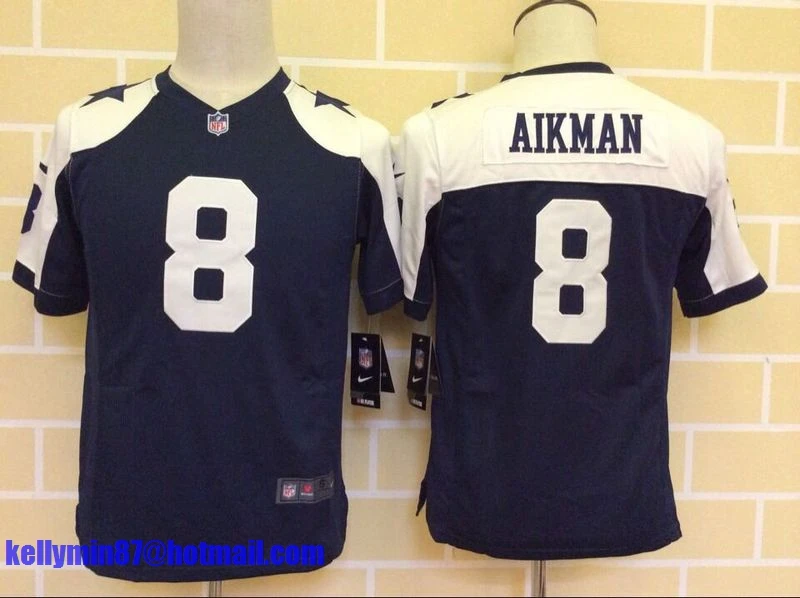 Stitiched, Dallas s, Tony Romo, Emmitt Smith, Cole besley, Sean Lee, Jason Witten, Ezekiel Elliott, для молодежи, детский трикотаж - Цвет: Серый
