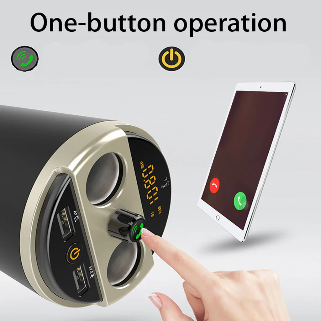 Fm-передатчик беспроводной для Bluetooth автомобильный Радио адаптер Hands-Free USB зарядное устройство двойной USB быстрое зарядное устройство автомобильные аксессуары# Ger