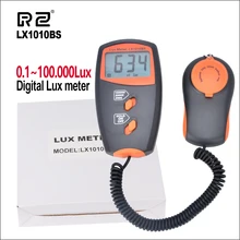 Цифровой светильник RZ, профессиональный Люксметр Lux/FC метров 0-100000 Люкс, люминометр, фотометр, светильник LX10410BS