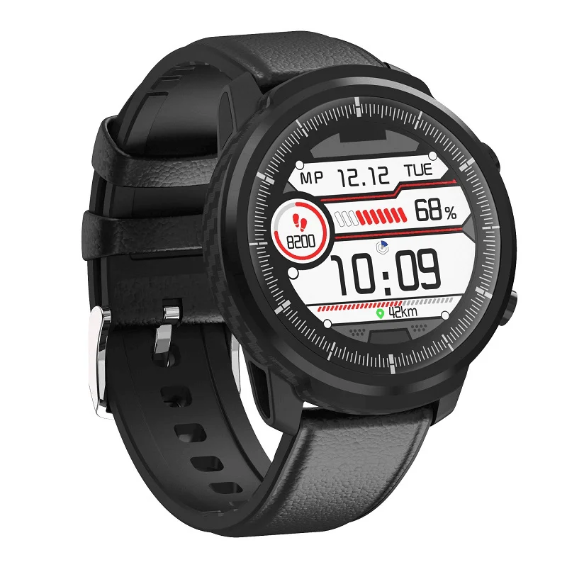 black UHOOFIT S10 Смарт-часы IP67 Водонепроницаемый Мониторинг Артериального Давления сердца несколько спортивных мужчин Смарт-часы для IOS Android - Цвет: black