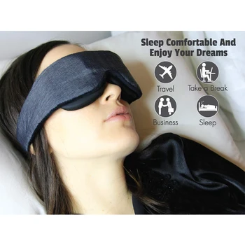 

3D Artifact Travel Sleeping Portable Care Adjustable Sponge Inside Eye Mask Relax Tools Cover Three Layer Shade