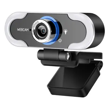 

Touch LED 1080P Webcam with Microphone Full HD Video Web Cam Computer Peripheral USB Web Camera for Youtube PC Laptop Live Video