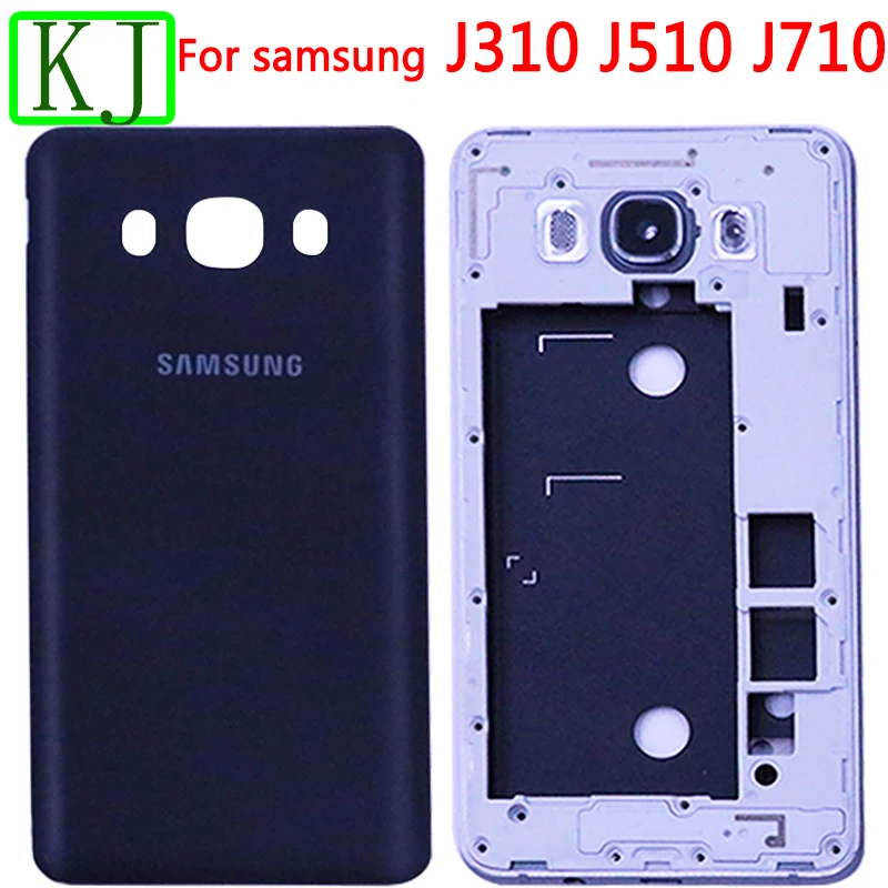 J3 J5 J7 полный Корпус для samsung J310 J510 J710 Передняя средняя рама+ Батарея задняя панель