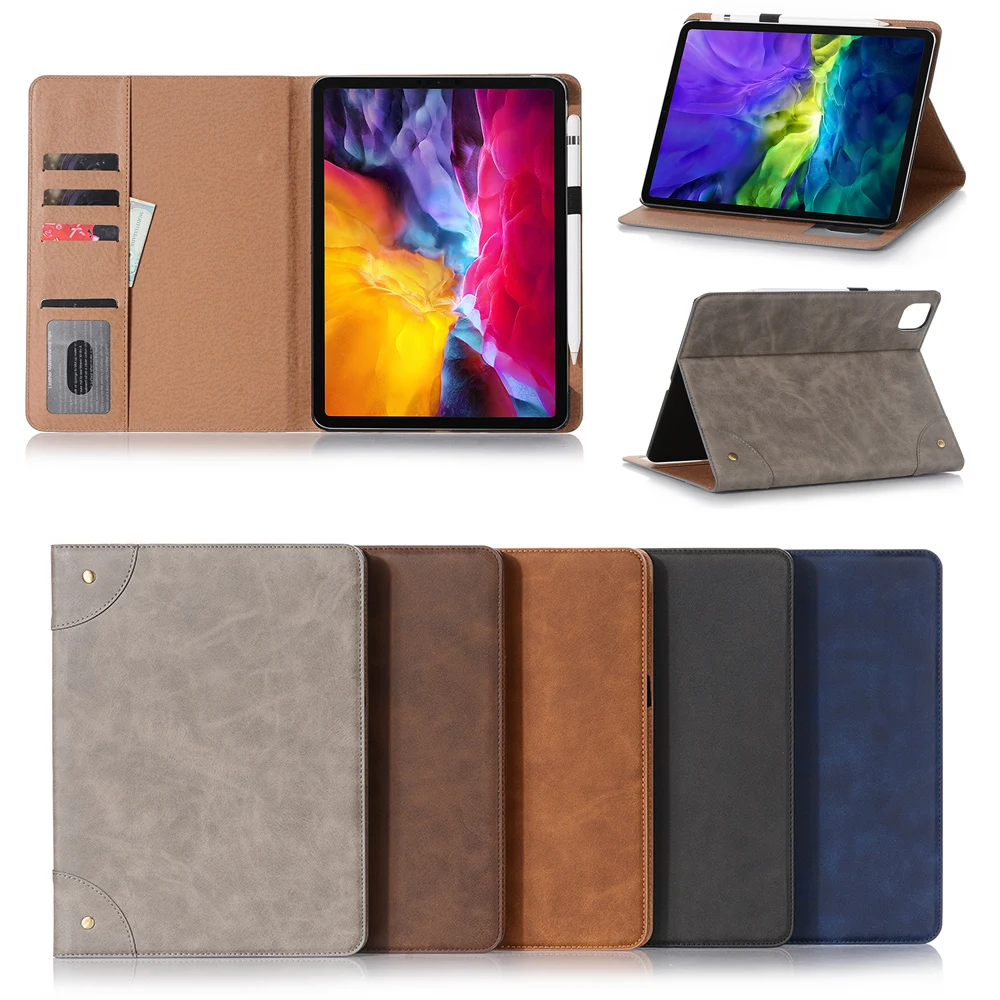 Чехол-книжка из искусственной кожи в стиле ретро для iPad Pro 11 дюймов 2018 / 2020 умный