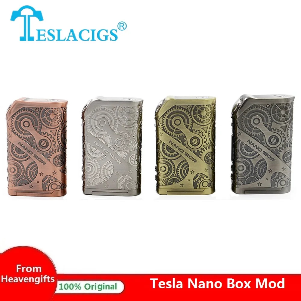 

Hot Tesla Nano 120W TC Box MOD 0.91-inch OLED Punk Style & Memory Function Fashion Electronic Cigarette Mod VS Tesla Punk/Drag 2