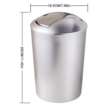 

LBER 6.5L Bathroom Garbage European Style Trash Wastebin With Lid Kitchen Trash Cans Storage Tools Garbage Waste Bin