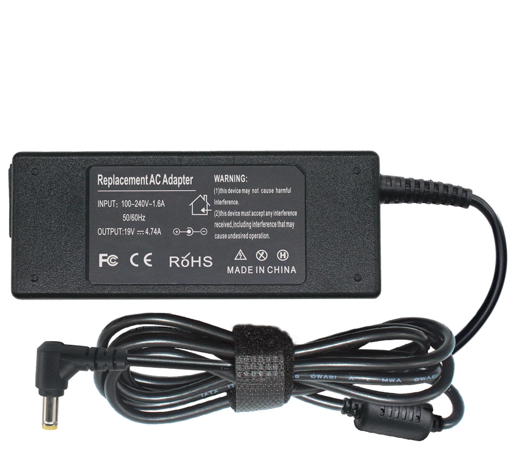 19V 4.74A 90W Ac адаптер Зарядное устройство для Toshiba Satellite L305 L305D L455 L505 L505D L635 L645 L655 L655D L745